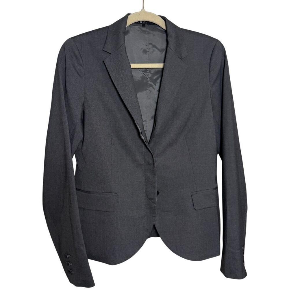 Theory Grey Wool Blend Badelia Blazer Women's Sz. 8